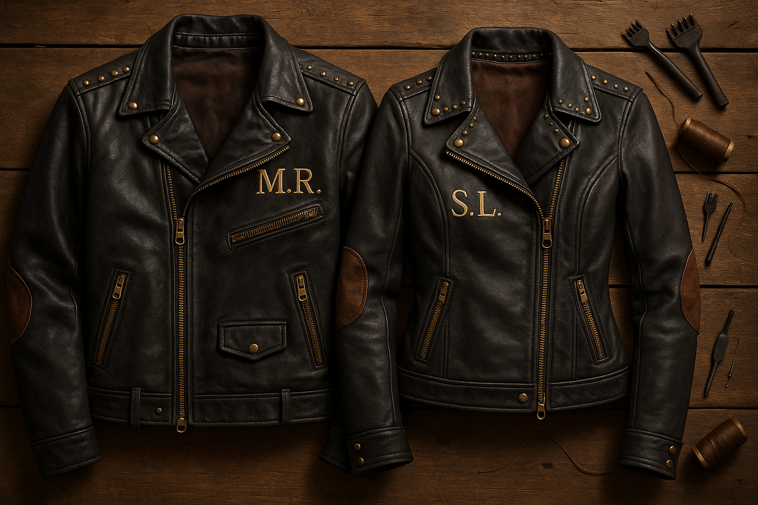 DIY Matching Couple’s Leather Jackets